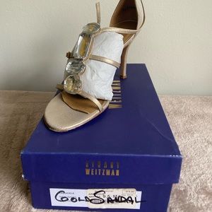 Stuart Weitzman Gold Heel Sandal